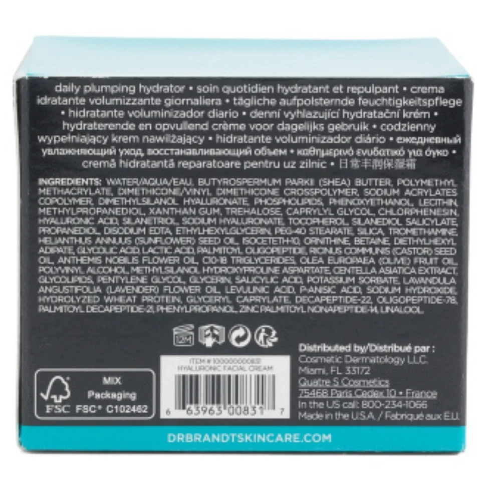 New Dr Brandt Hyaluronic Facial Cream